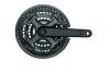 MATRIX Kettenradgarnitur Alu 4-kant für MTB schwarz-matt | 48 x 38 x 28 Zähne