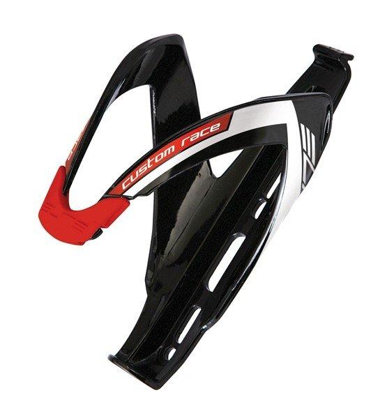 Elite Flaschenhalter, schwarz/rot gl&auml;nzend