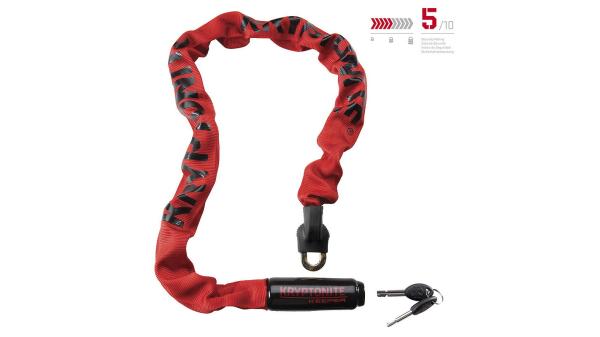 KRYPTONITE Kettenschloss Keeper 785 Integrated Chain 7 mm rot 85 cm