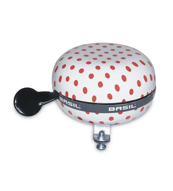 Basil Ding-Dong Glocke Polkadot 22,2 mm wei&szlig;/rote dots