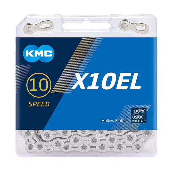 KMC Fahrrad Kette X10EL 10-fach silber 114 Glieder, 1/2" x 11/128"
