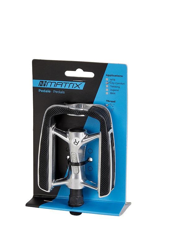 MATRIX Trekking-/Comfort-/City Pedal PE59 Anti Slip schwarz / silber  EVP