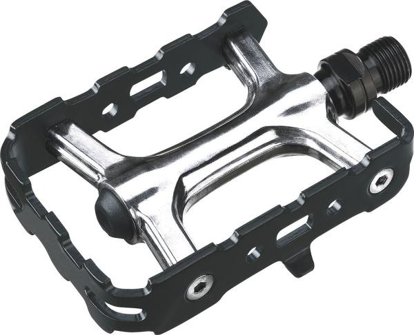 MATRIX MTB Pedal PE89 schwarz / silber  Montageverpackung