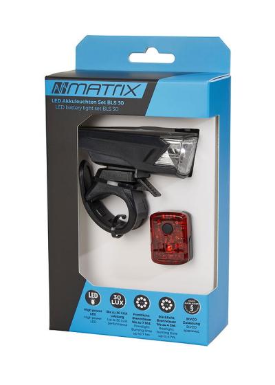 MATRIX LED Akkuleuchten Set 30 LUX BLS 30 schwarz Produktbild 1