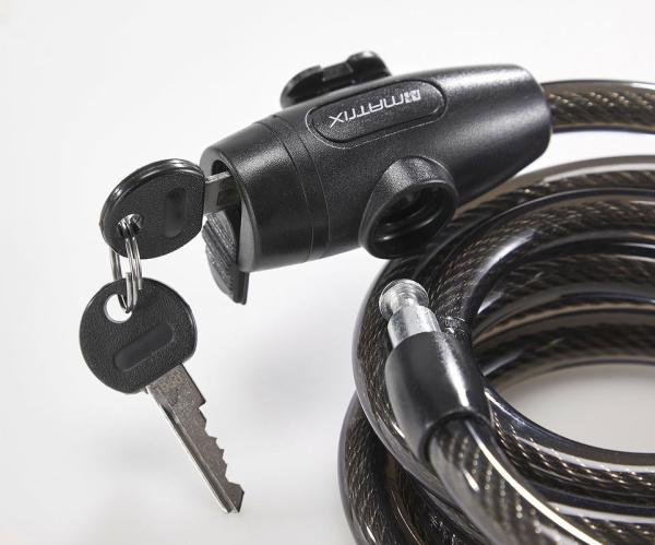 MATRIX Spiralkabelschloss SPS 1800 12 mm schwarz 180 cm EVP