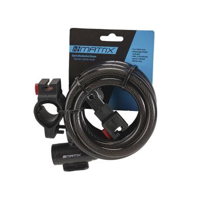 MATRIX Spiralkabelschloss SPS 1810 12 mm schwarz 180 cm EVP Produktbild 1