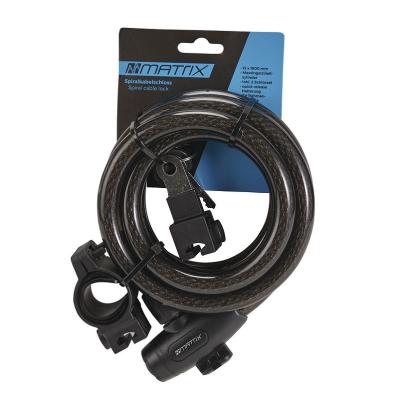 MATRIX Spiralkabelschloss SPS 1820 15 mm schwarz 180 cm EVP Produktbild 2