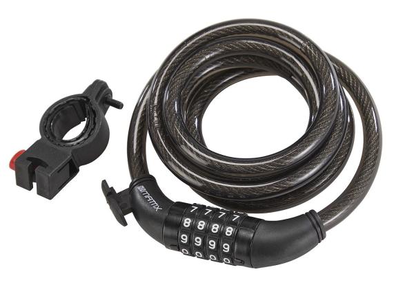 MATRIX Zahlen-Spiralkabelschloss SPZ 1800 12 mm schwarz 180 cm EVP