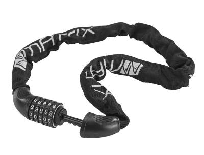 MATRIX Zahlen-Kettenschloss KEZ 902 6 mm schwarz 90 cm Produktbild 1