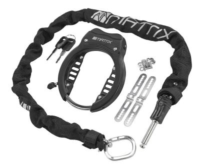 MATRIX Rahmenschloss Set XL RAN 1000 inkl. Kette (100 cm) 65 mm schwarz SB-Verpackung Produktbild 2