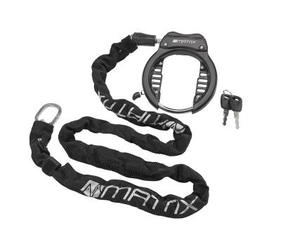 MATRIX Rahmenschloss Set XL RAN 1400 inkl. Kette (140 cm) 65 mm schwarz SB-Verpackung Produktbild 2