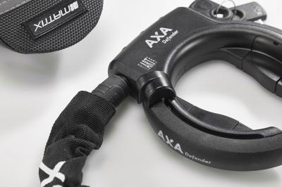 MATRIX Rahmenschloss Set Defender RAN 1010 inkl. Kette RLC (100 cm) und Tasche 50 mm schwarz Produktbild 1