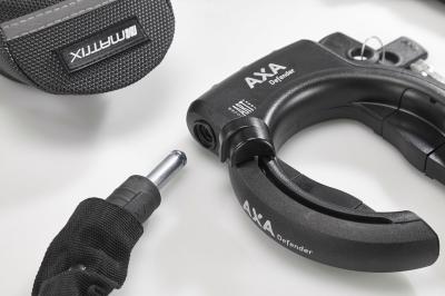 MATRIX Rahmenschloss Set Defender RAN 1010 inkl. Kette RLC (100 cm) und Tasche 50 mm schwarz Produktbild 3