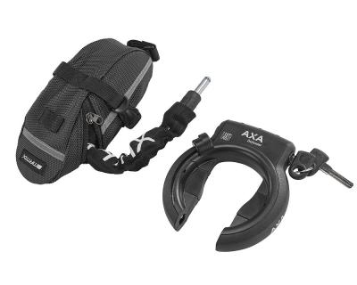 MATRIX Rahmenschloss Set Defender RAN 1010 inkl. Kette RLC (100 cm) und Tasche 50 mm schwarz Produktbild 4