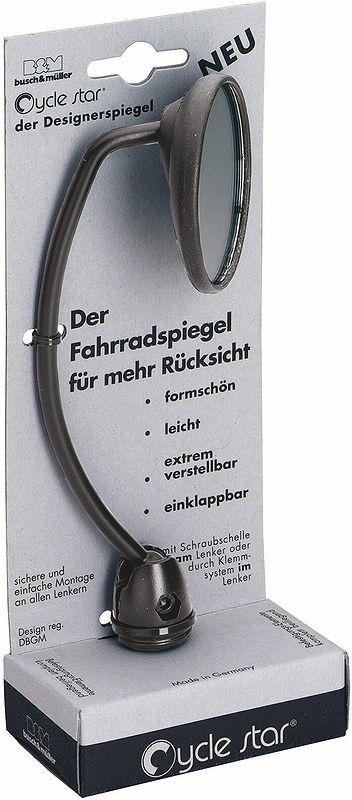 B&M Lenkerspiegel Cycle Star lange gebogene Stange, ca. 13 cm 901