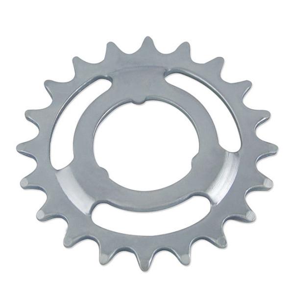 Esjot Steckzahnkranz gekr&ouml;pft f&uuml;r Shimano/Sram silber (verzinkt)  1/2" x 1/8", gekr&ouml;pft  18 Z&auml;hne