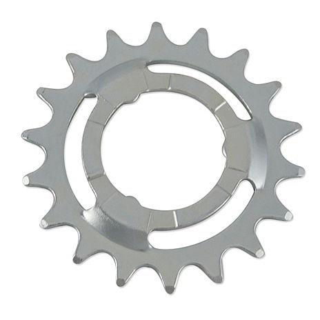 Esjot Steckzahnkranz gekr&ouml;pft f&uuml;r Shimano/Sram silber (verzinkt)  1/2" x 3/32", gekr&ouml;pft  21 Z&auml;hn