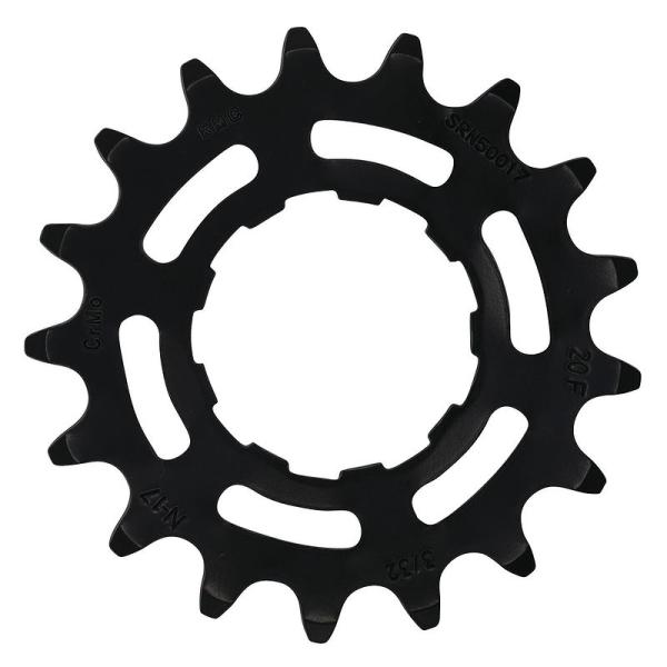 KMC Ritzel flach f&uuml;r Enviolo schwarz  1/2" x 3/32"  17 Z&auml;hne