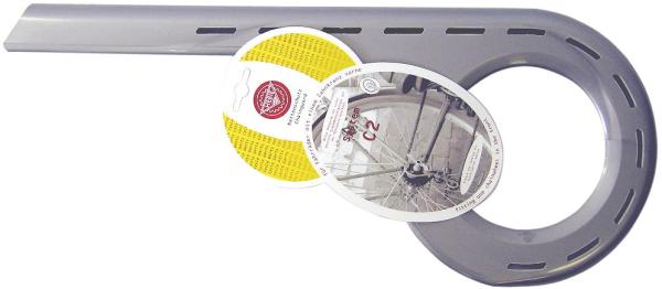 Hebie Kettenschutz f&uuml;r 26" - 28" / 44-48 Z&auml;hne silber 0380 E2