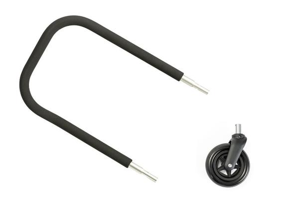 CROOZER Buggy-Set f&uuml;r Hundeanh&auml;nger Enna, Preppa schwarz/silber