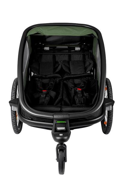 HAMAX Kinderanh&auml;nger Outback One 2 Sitzer gr&uuml;n Produktbild 3