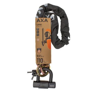 AXA Kettenschloss Loop 110 9,5 mm schwarz 110 cm Produktbild 1