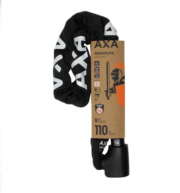 AXA Kettenschloss Absolute 9 mm schwarz 110 cm