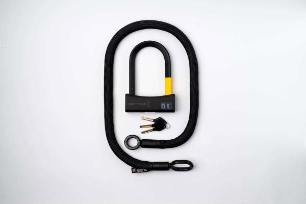 tex-lock B&uuml;gelschloss eyelet D-Lock Set 16,5 mm onyx black  120 cm
