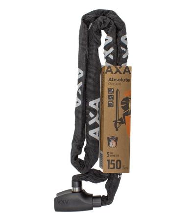 AXA Kettenschloss Absolute 5 mm schwarz 150 cm Produktbild 1