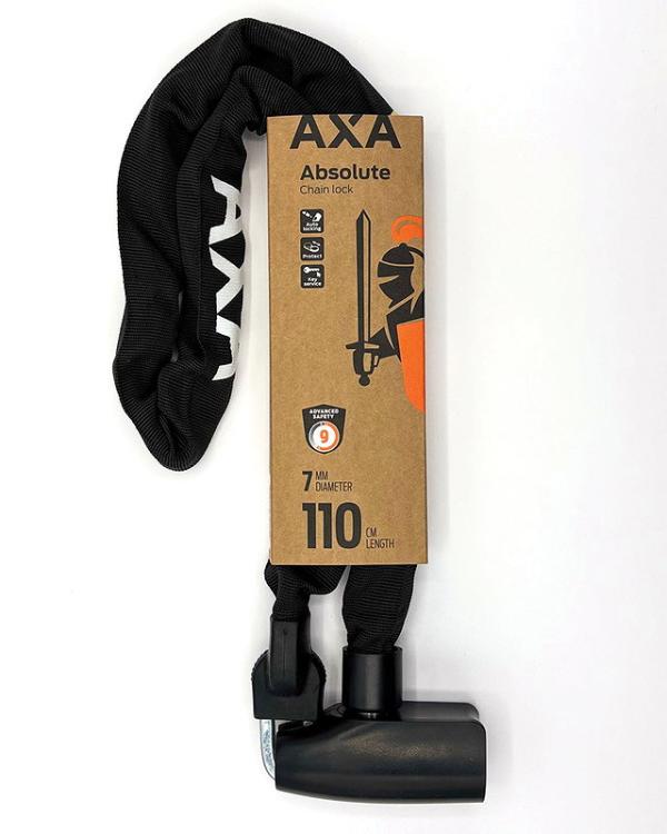 AXA Kettenschloss Absolute 7 mm schwarz 110 cm