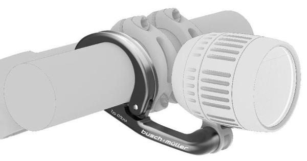 B&M Scheinwerfer-Halterung 25,4mm und 31,8mm Lenkerdurchmesser  470LHA25/31PB