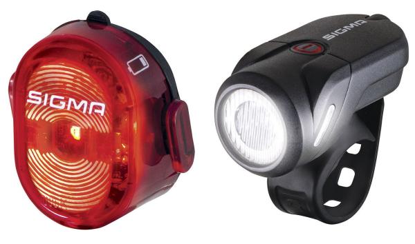 SIGMA LED Akkuleuchten Set Aura 35+Nugget ll schwarz