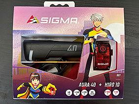 SIGMA LED Akkuleuchten Set AURA 40 / HIRO 10 RIDE TO SCHOOL Set schwarz Produktbild 1