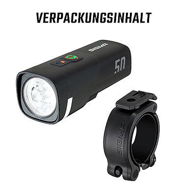 SIGMA LED Akkufrontleuchte AURA 50 USB schwarz