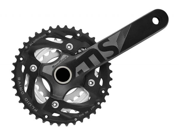 Sunrace Kettenradgarnitur FCMS50 Alu 2-PIECE  40x30x22 Z&auml;hne schwarz-matt 175 mm  EVP