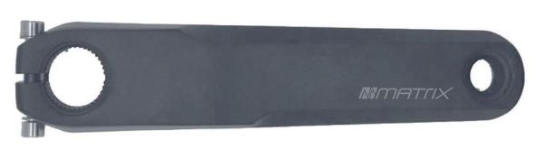 MATRIX Kurbelarmsatz Alu Shimano E6100/7000/8000 schwarz 165 mm  Montageverpackung