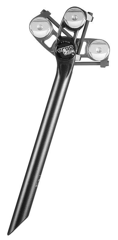 ergotec Patentsattelst&uuml;tze Alu Futura 27,2 mm schwarz-sandgestrahlt 340-400 mm