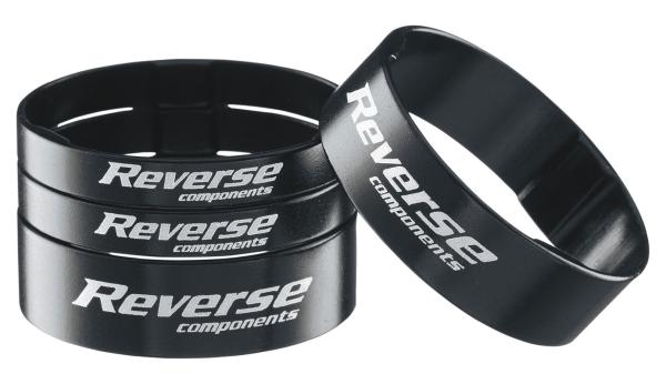 Reverse Spacer Set Ultralight schwarz 1 1/8" 5 + 10 mm SB-Verpackung