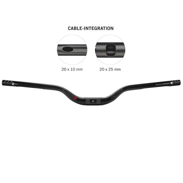 ergotec MTB Lenker Riser Bar 50 i 35,0 780 mm schwarz sand. 12&deg;/5&deg; 50 mm 35,0 mm