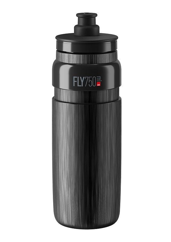Elite Trinkflasche FLY Tex schwarz, graue Graphik 0,75 L