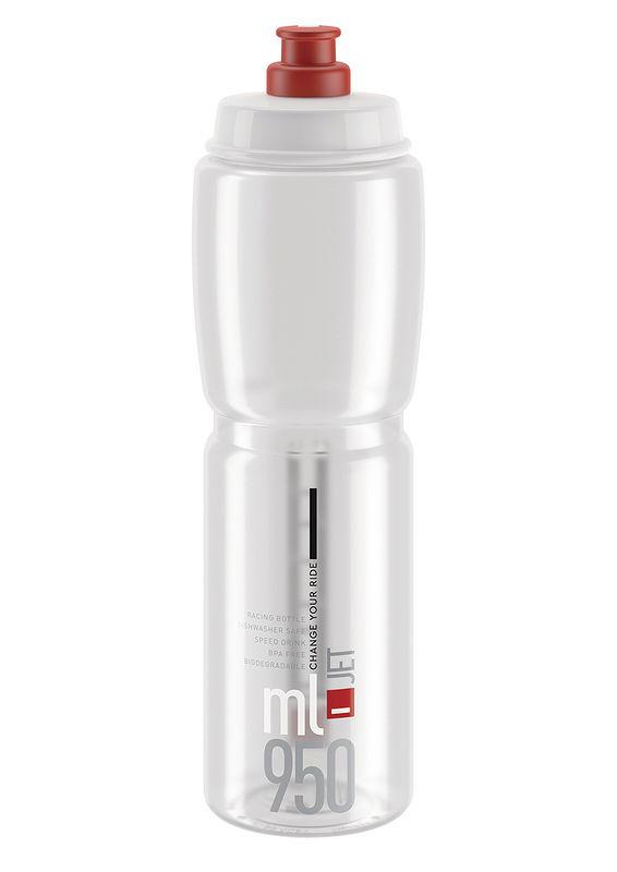 Elite Trinkflasche JET Clear klar, rot Graphik 0,95 L