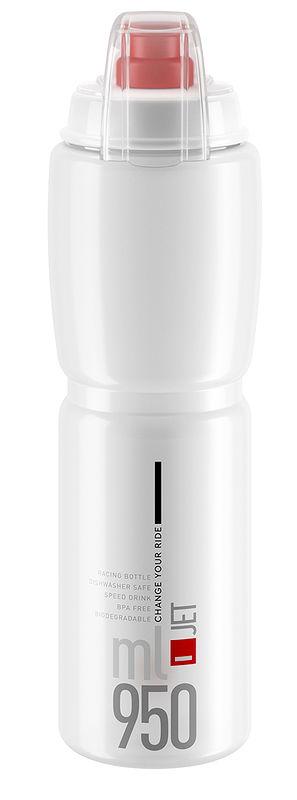 Elite Trinkflasche JET Plus klar, rote Graphik 0,95 L
