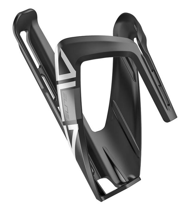 Elite Flaschenhalter ALA Skin schwarz soft touch mit Graphik wei&szlig;