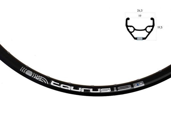 RYDE Vorderrad 26" Taurus Disc Center Lock mit Schnellspanner schwarz 26 Shim Deo