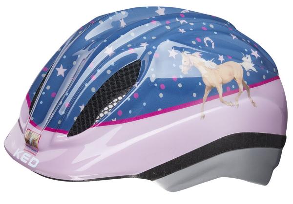 KED Kinderhelm Meggy II Original Pferdefreunde blau/rosa S/M  (49-53 cm)