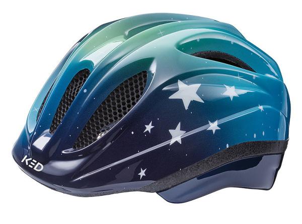 KED Kinderhelm Meggy II Trend Stars Blue Green Glossy blau gr&uuml;n gl&auml;nzend S/M (49 - 53 cm)