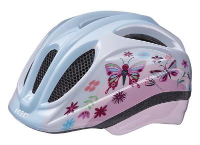 KED Kinderhelm Meggy II Trend Butterfly hellblau-rosa S/M (49 - 53 cm) Produktbild 1