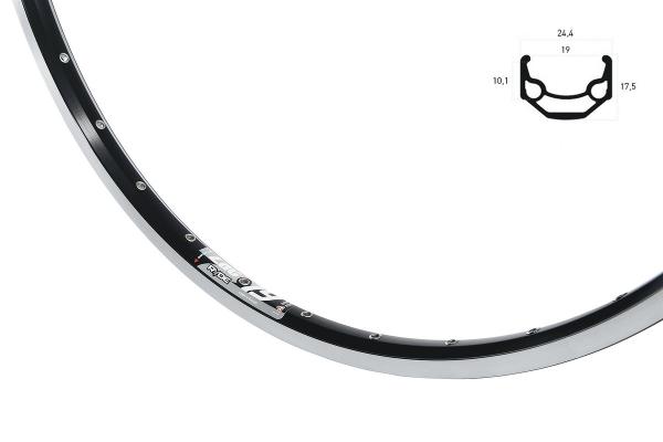 RYDE Hinterrad 28" ZAC 19 Center Lock mit Schnellspanner schwarz 28 Shim FHQ