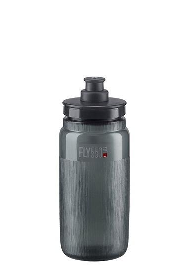 Elite Trinkflasche FLY Tex klar smoke, graue graphik 0,55 L