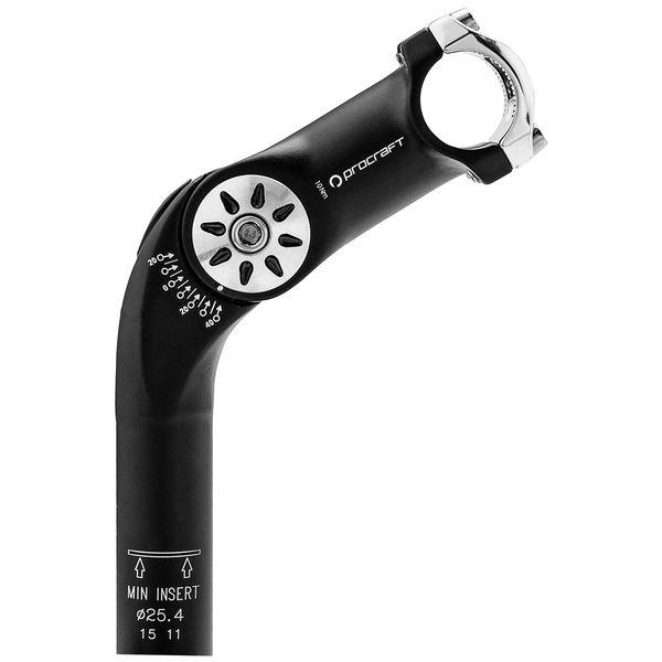 Procraft Vorbau Schaft verstellbar 1 1/8 Zoll - 70&deg;-130&deg; / 85 mm